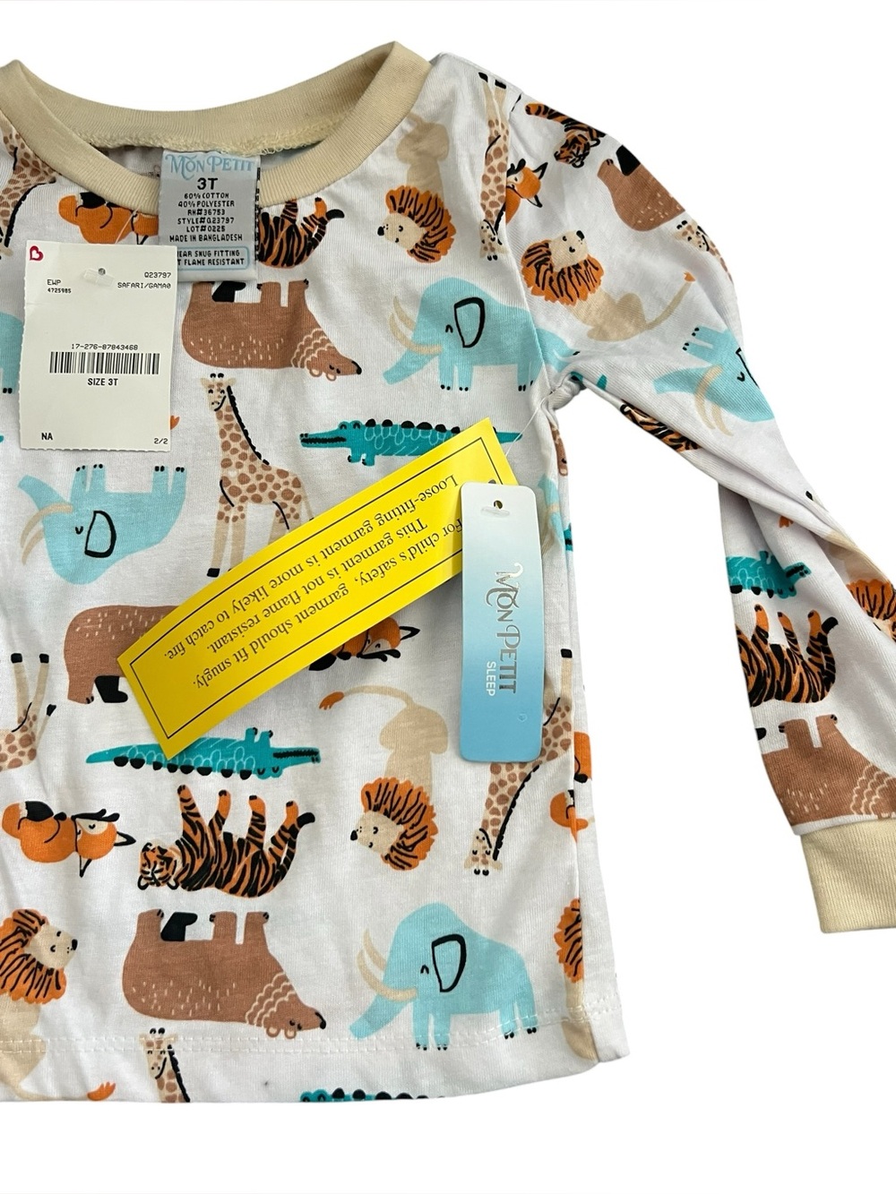 Mon Petit Safari Pajamas - size 3T - Picture 4 of 4